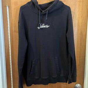 🐻Size M - Hollister - Black Long Sleeve Pullover Hoodie - Some Wear